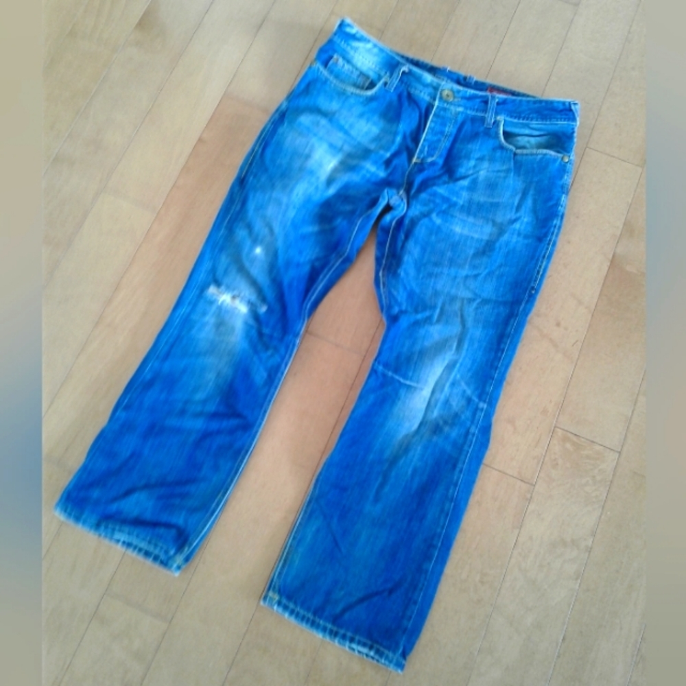 Jack & Jones Rio Jeans Mens Size W 38 L 30 Blue Vintage Denim Button Fly Italy